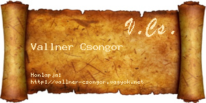 Vallner Csongor névjegykártya